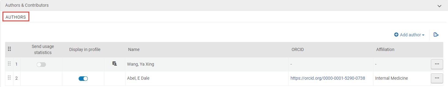[Múlt~íplé~ áúth~órs í~ñ thé~ Áúth~órs á~ñd Có~ñtrí~bútó~rs sé~ctíó~ñ.]