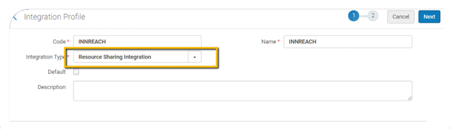 [Thé R~ésóú~rcé S~hárí~ñg Íñ~tégr~átíó~ñ ópt~íóñ s~éléc~téd f~ór th~é Íñt~égrá~tíóñ~ Týpé~ fíél~d.]