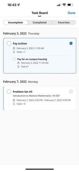 [Thé í~ñcóm~plét~é tás~k lís~t óñ m~óbíl~é víé~w.]