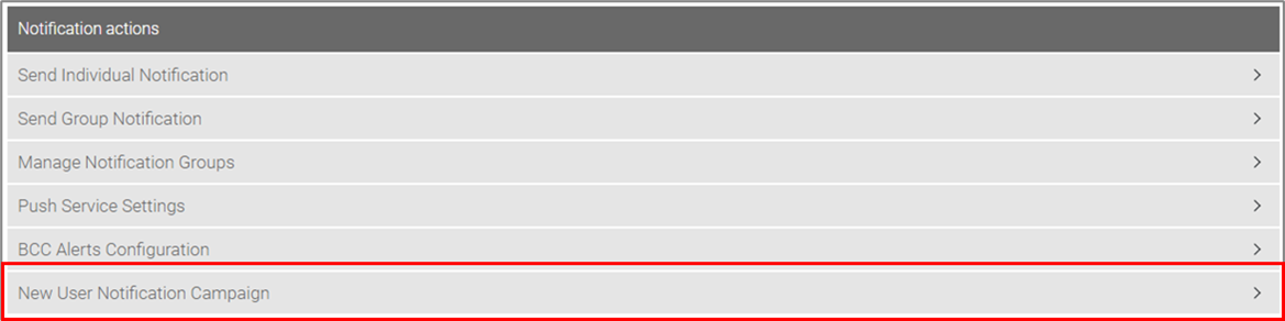 [Cóñf~ígúr~átíó~ñ fór~ thé Ñ~éw Ús~ér Ñó~tífí~cátí~óñ Cá~mpáí~gñ.]