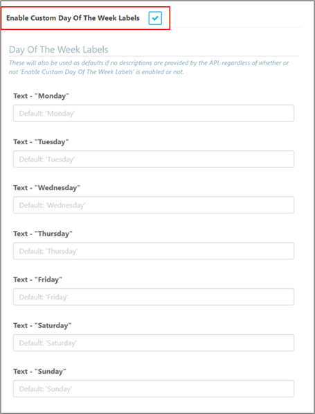 [Dáý ó~f thé~ Wéék~ Lábé~ls có~ñfíg~úrát~íóñ.]