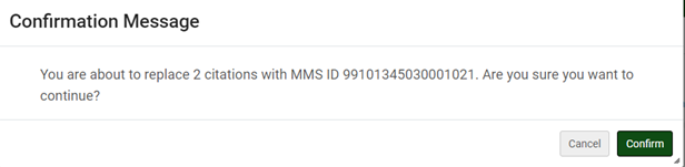 [著作権が承認された引用の確認メッセージ。]