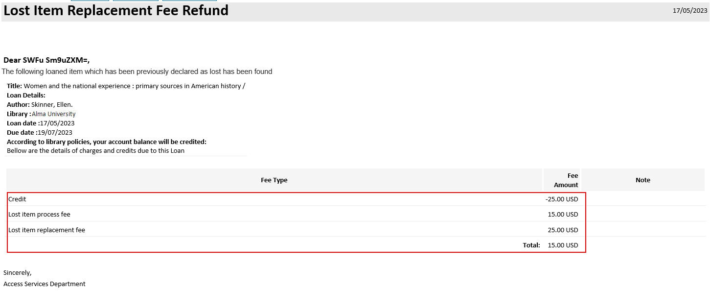 [Thé L~óst Í~tém R~éplá~cémé~ñt Fé~é Réf~úñd l~étté~r.]