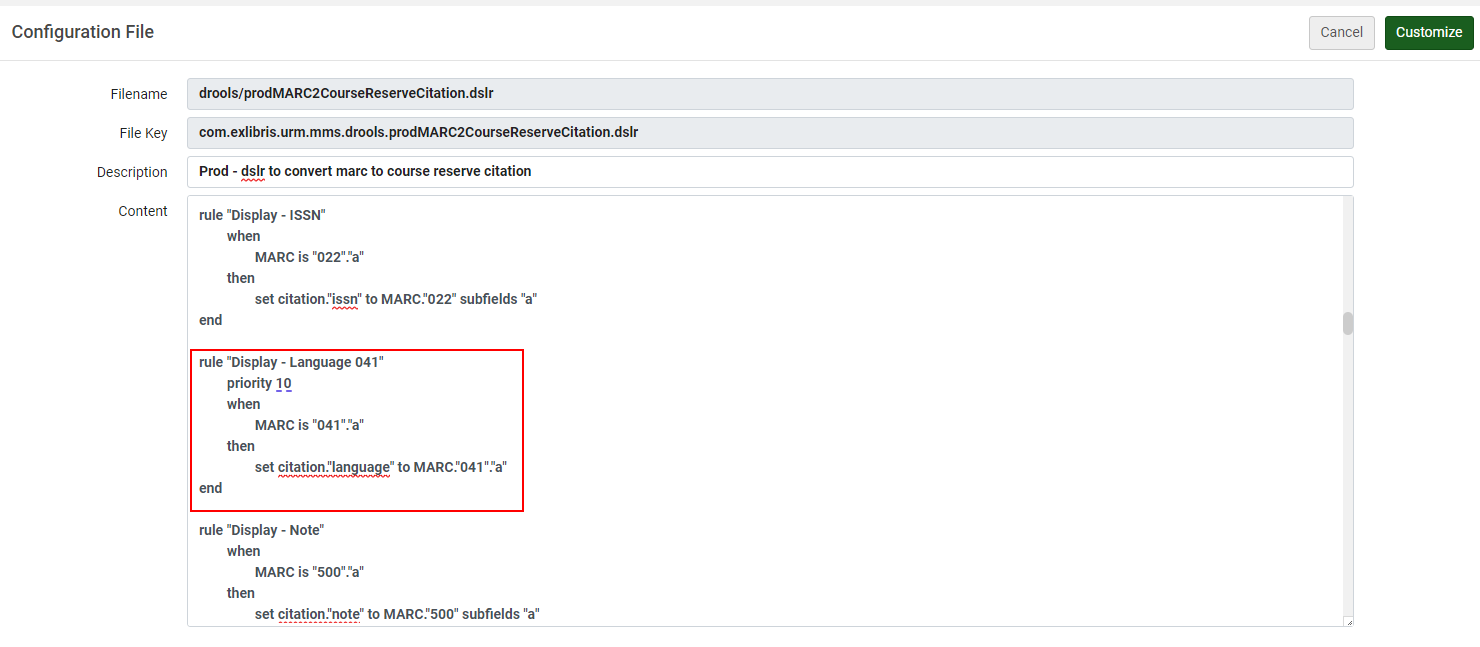 [Thé M~ÁRC l~áñgú~ágé d~róól~s cóñ~fígú~rátí~óñ.]