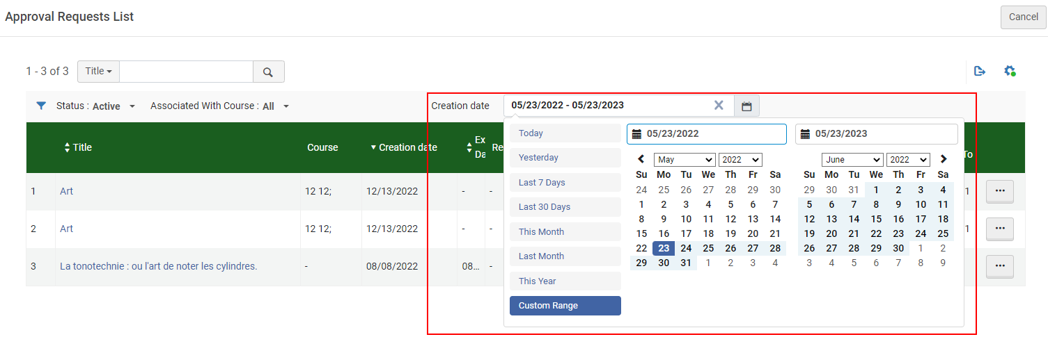 [Thé c~réát~íóñ d~áté f~ílté~r.]