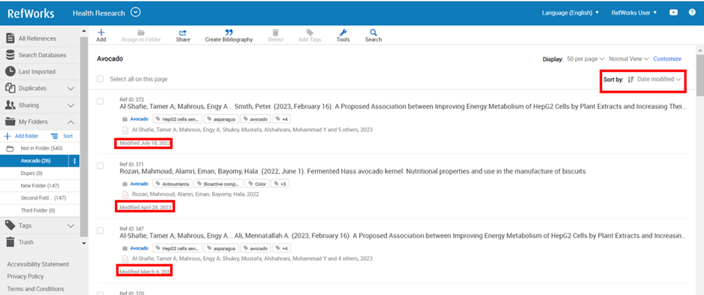 [수정 일자, 내림차순으로 폴더 내 레퍼런스 정렬]