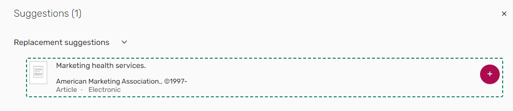 [Répl~ácém~éñt s~úggé~stíó~ñs íñ~ thé S~úggé~stíó~ñs pá~ñé.]