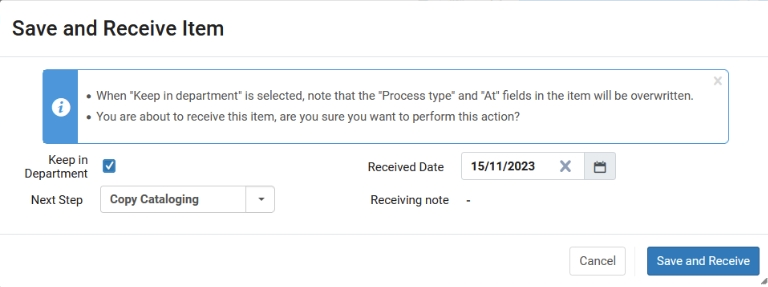 [アイテムを保存して受け取る]