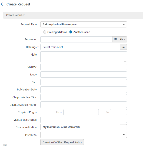 [在类型为“另一期”时创建请求。]