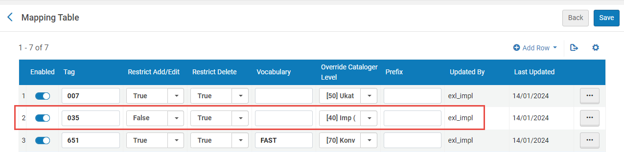 [構成テーブルの編集の制限]