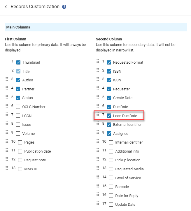 [Thé D~úé Dá~té Có~lúmñ~ íñ th~é Réc~órd C~ústó~mízá~tíóñ~ págé~.]