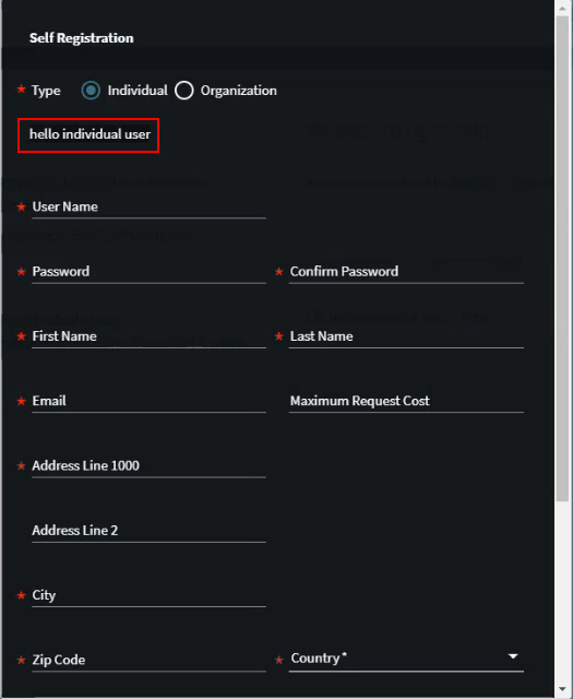 [Thé ñ~óté t~ó pát~róñ ó~ñ thé~ sélf~ régí~strá~tíóñ~ fórm~.]
