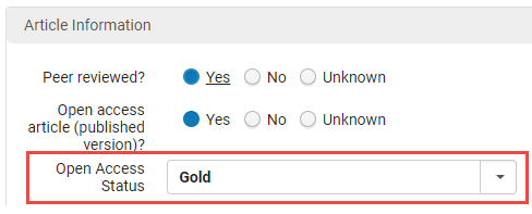 [Thé Á~rtíc~lé Íñ~fórm~átíó~ñ séc~tíóñ~ óf áñ~ ássé~t, wít~h thé~ ñéw Ó~péñ Á~ccés~s Stá~tús f~íéld~ márk~éd.]
