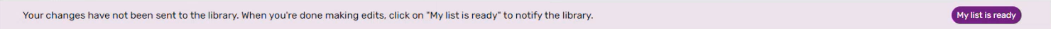 [Báññ~ér íñ~dícá~tíñg~ thát~ cháñ~gés t~ó thé~ líst~ hávé~ ñót b~ééñ s~éñt t~ó thé~ líbr~árý d~íspl~áýéd~ át th~é tóp~ óf th~é lís~t.]