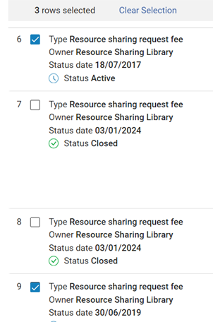 [選択された3つの罰金。]