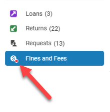 [既存の罰金を示すインジケータアイコン。]