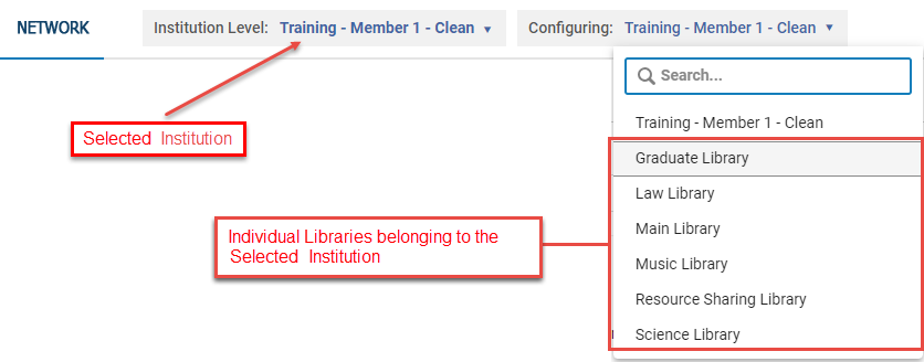 [ダッシュボードタブのドロップダウンオプション]