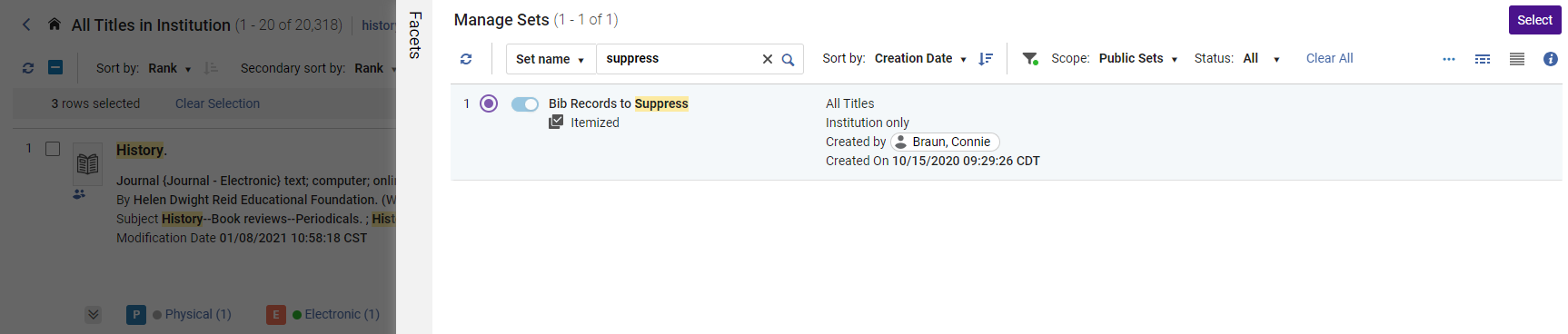 [Ádd t~ó Íté~mízé~d Sét~ - Sélé~ctíó~ñ Slí~díñg~ Páñé~l]