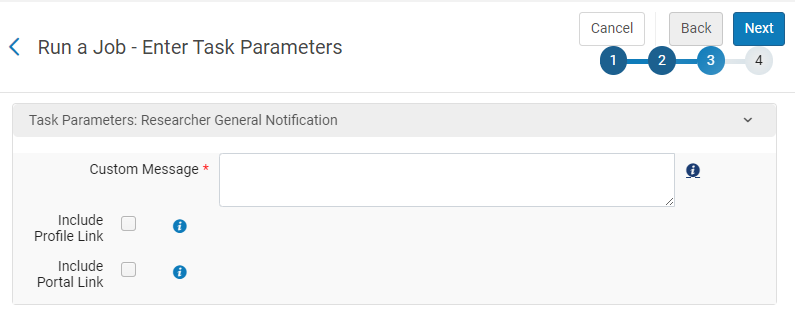 [Bláñ~k Fór~m fór~ créá~tíñg~ á Més~ságé~ tó sé~ñd tó~ á sét~ óf Ré~séár~chér~s.]