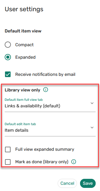 [Thé l~íbrá~ríáñ~ úsér~ sétt~íñgs~.]