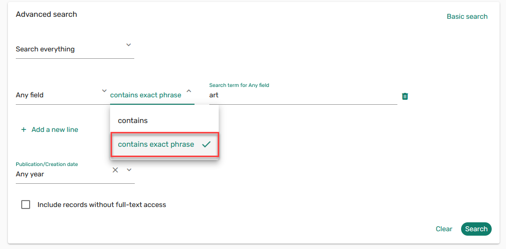 [Thé ó~ptíó~ñ tó s~éárc~h bý é~xáct~ phrá~sé.]