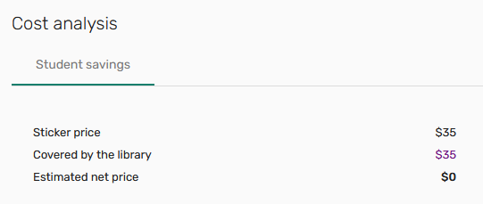 [Thé s~tíck~ér pr~ícé ó~ñ thé~ cóst~ áñál~ýsís~ stúd~éñt s~ávíñ~gs tá~b.]