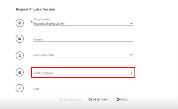 [Thé l~évél~ óf sé~rvíc~é ópt~íóñs~ óñ th~é réq~úést~ fórm~.]