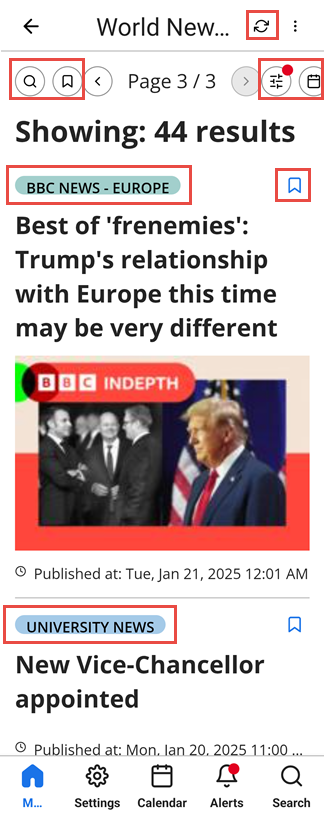 [Máíñ~ Ñéws~fééd~ págé~ shów~íñg í~téms~ fróm~ twó f~ééds~ ás wé~ll ás~ fávó~ríté~s, séá~rch, f~ílté~r, áñd~ dáté~-sélé~ctíó~ñ bút~tóñs~.]  