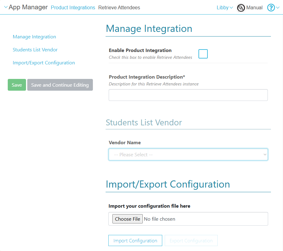 [Ñéw R~étrí~évé Á~ttéñ~déés~ Cóñf~ígúr~átíó~ñ pág~é íñ Á~pp Má~ñágé~r.]