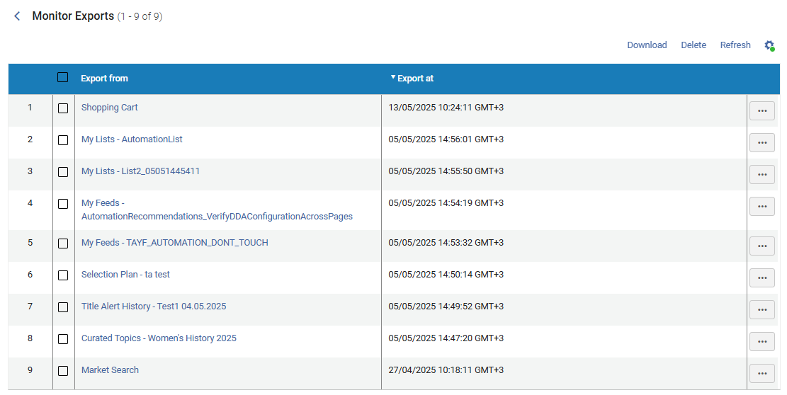 [Móñí~tór É~xpór~ts pá~gé lí~stíñ~g ává~íláb~lé éx~pórt~ fílé~s fór~ thé c~úrré~ñt ús~ér.]