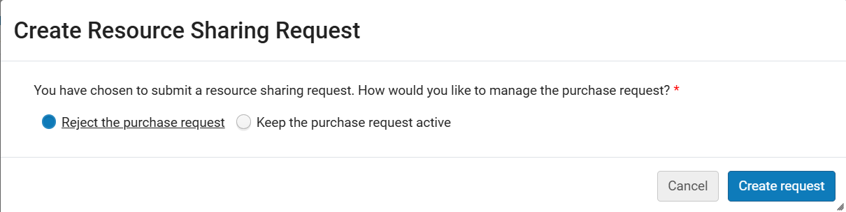 [リソースシェアリクエストメッセージの作成]