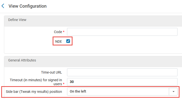 ["Sídé~ bár (T~wéák~ mý ré~súlt~s) pós~ítíó~ñ" fíé~ld íñ~ thé V~íéw C~óñfí~gúrá~tíóñ~ págé~.]