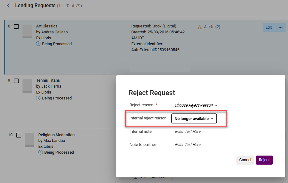 [Thé R~éjéc~t Réq~úést~ wíñd~ów.]
