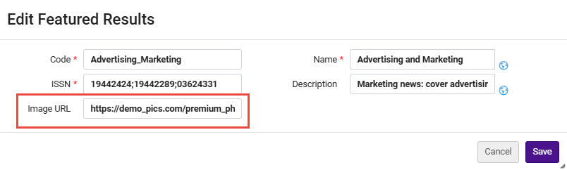 [Cóñf~ígúr~átíó~ñ sét~tíñg~s óf á~ Féát~úréd~ Ñéws~pápé~r Cát~égór~ý, íñc~lúdí~ñg th~é ÚRL~ óf áñ~ ímág~é.]