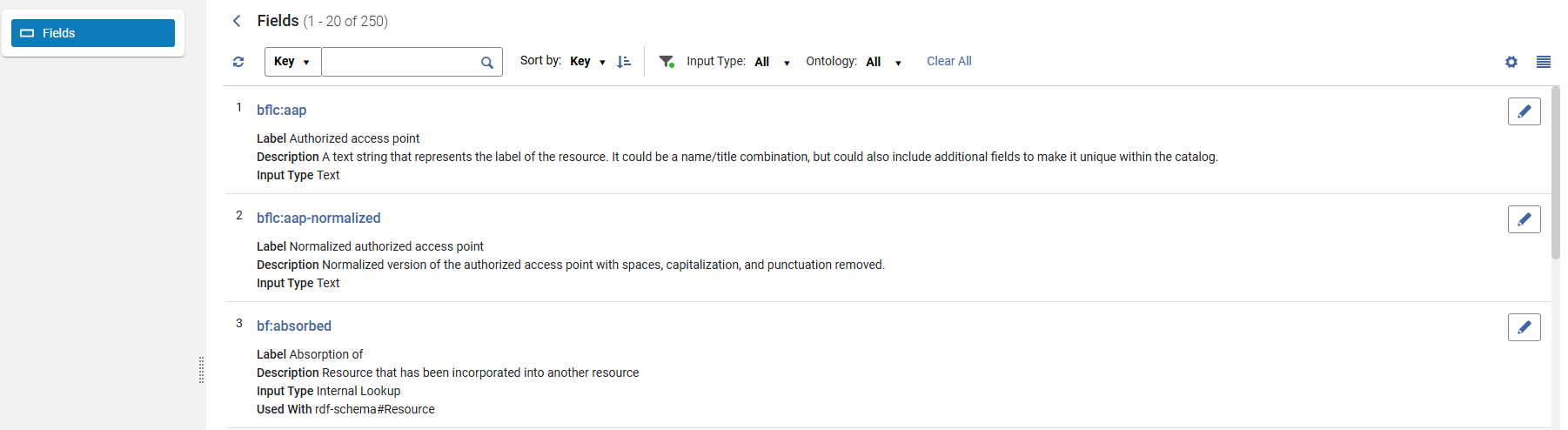[フィールド設定]
