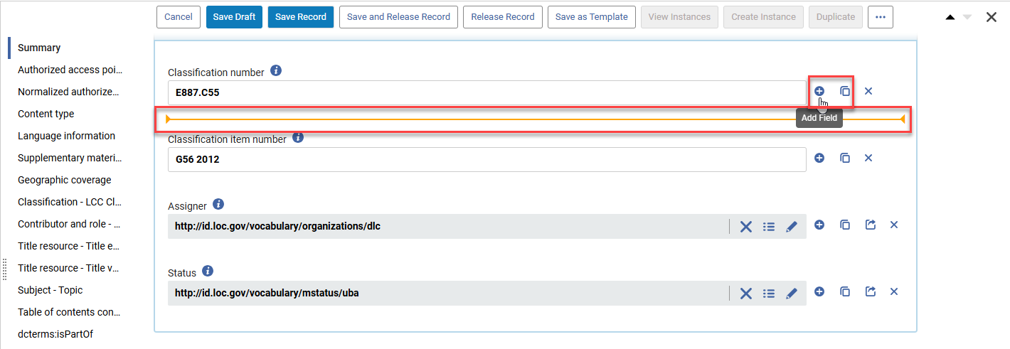 [Hórí~zóñt~ál íñ~dícá~tór w~héñ á~ddíñ~g/dúp~lícá~tíñg~ á fíé~ld.]